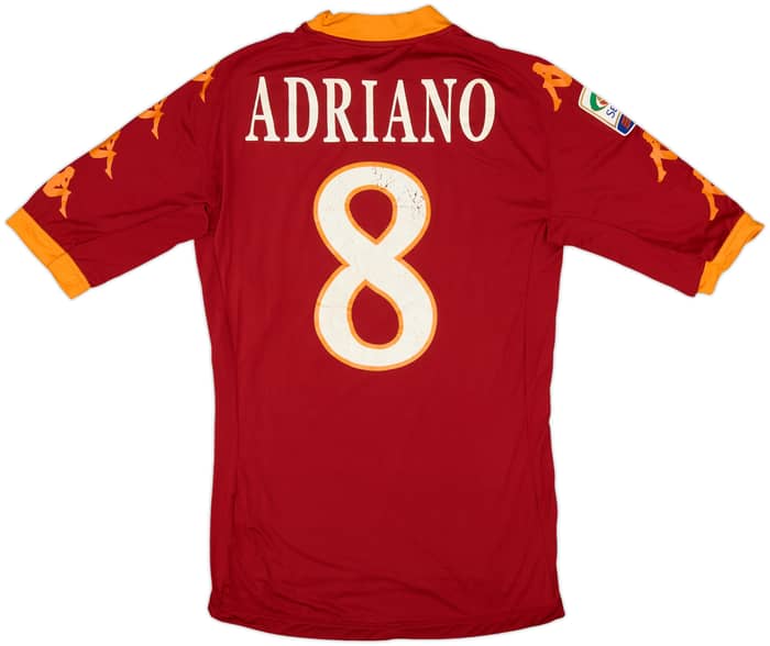 2010-11 Roma Home Shirt Adriano #8 - 5/10 - (S)