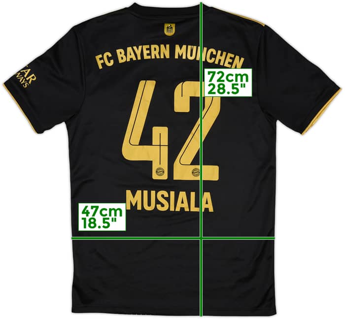 2021-22 Bayern Munich Away Shirt Musiala #42 - 8/10 - (S)