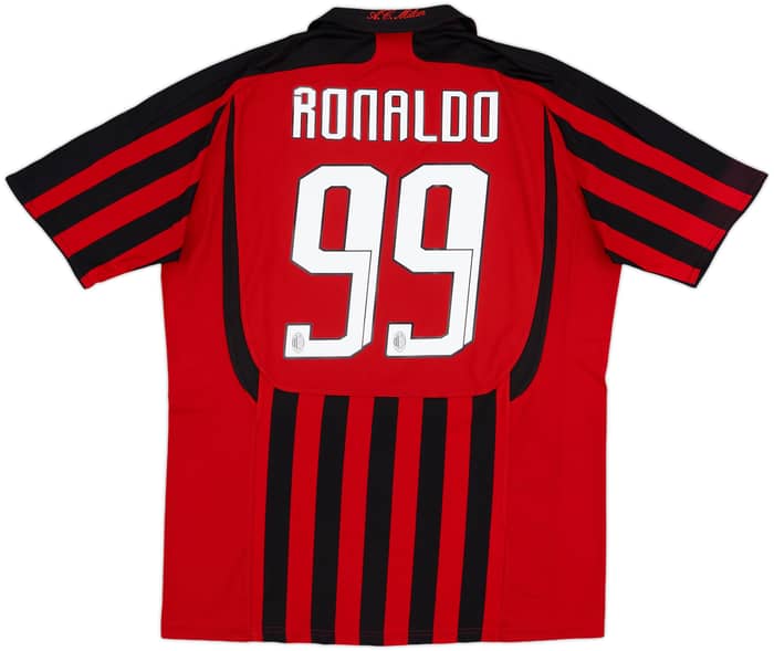 2007-08 AC Milan Home Shirt Ronaldo #99 - 6/10 - (L)