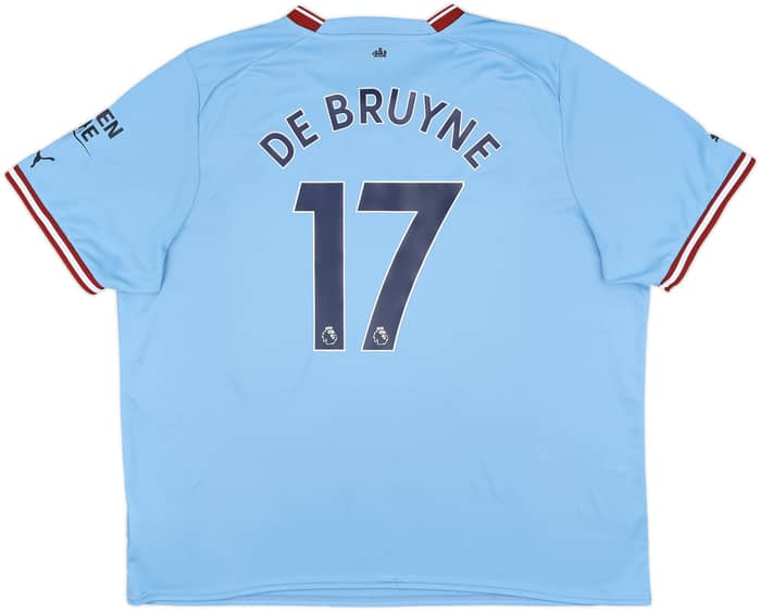 2022-23 Manchester City Home Shirt De Bruyne #17 - 10/10 - (3XL)