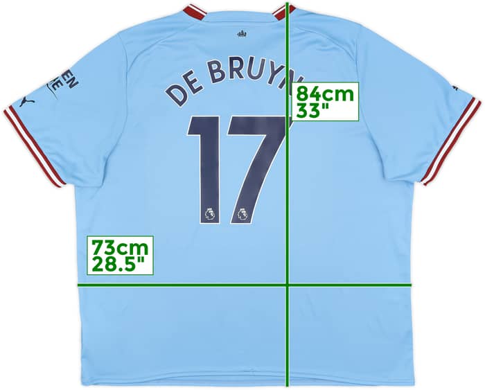 2022-23 Manchester City Home Shirt De Bruyne #17 - 10/10 - (3XL)
