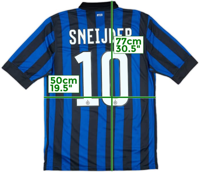 2011-12 Inter Milan Home Shirt Sneijder #10 - 7/10 - (M)