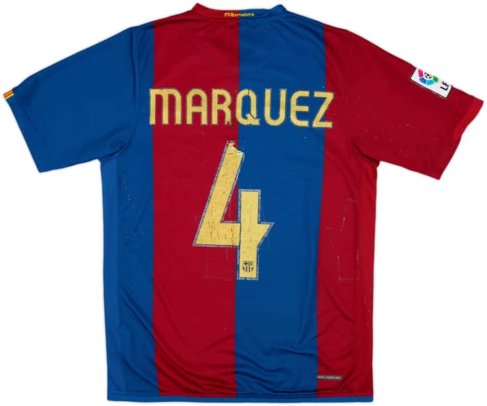2006-07 Barcelona Home Shirt Marquez #4 - 4/10 - (S)