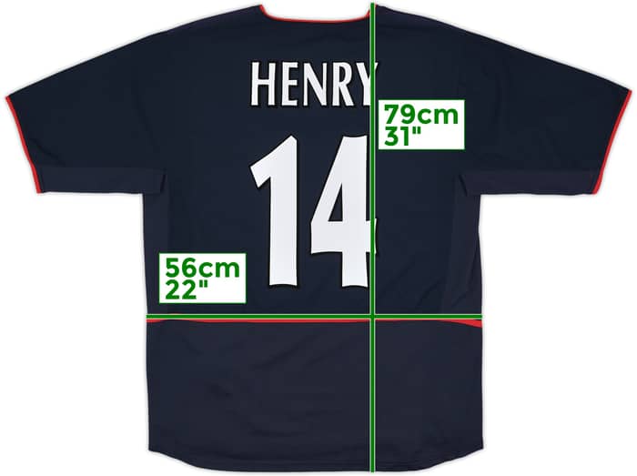 2002-04 Arsenal Away Shirt Henry #14 - 7/10 - (L)