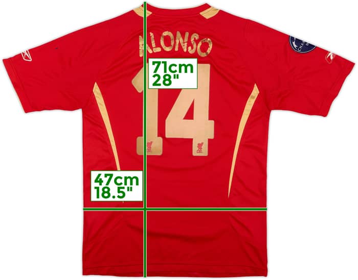 2005-06 Liverpool CL Home Shirt Alonso #14 - 4/10 - (S)
