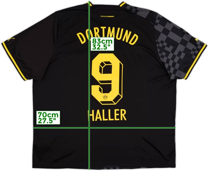 2022-23 Borussia Dortmund Away Shirt Haller #9 - 9/10 - (3XL)