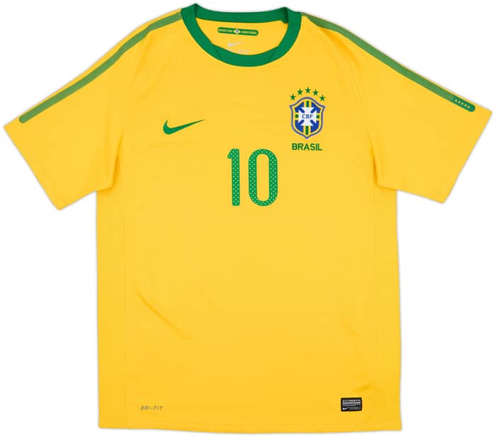 2010-11 Brazil Home Shirt Ronaldinho #10 - 10/10 - (M)