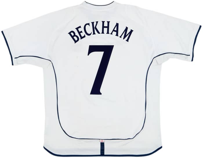 2001-03 England Home Shirt Beckham #7 - 6/10 - (XL)