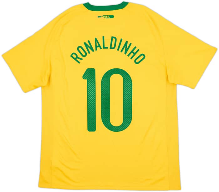 2010-11 Brazil Home Shirt Ronaldinho #10 - 5/10 - (L)