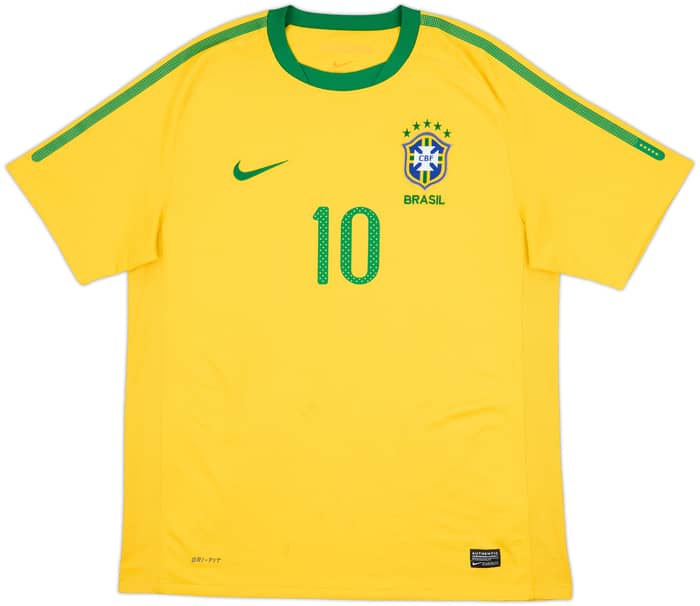 2010-11 Brazil Home Shirt Ronaldinho #10 - 5/10 - (L)