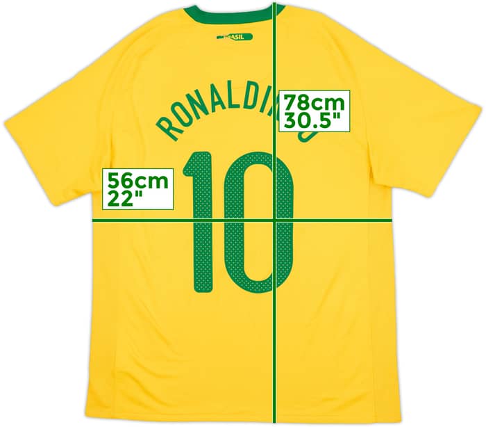 2010-11 Brazil Home Shirt Ronaldinho #10 - 5/10 - (L)