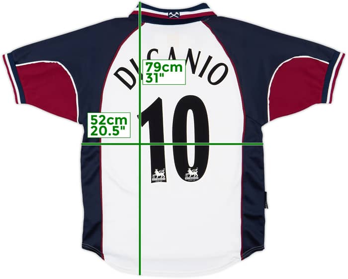 1999-01 West Ham Away Shirt Di Canio #10 - 8/10 - (L)