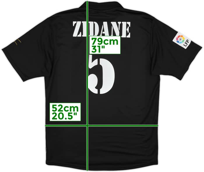 2001 Real Madrid Away Shirt Zidane #5 - 9/10 - (M)