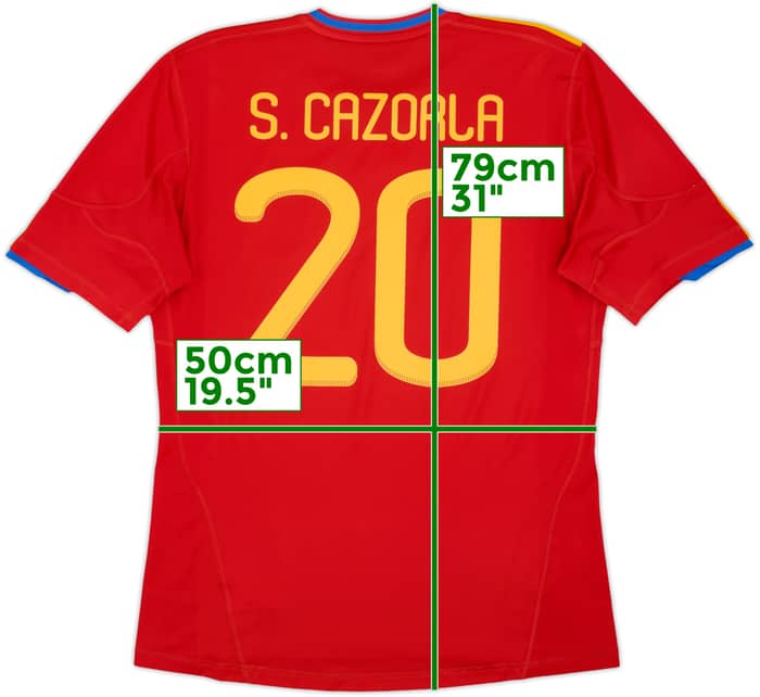 2009-10 Spain Home Shirt S.Cazorla #20 - 8/10 - (L)