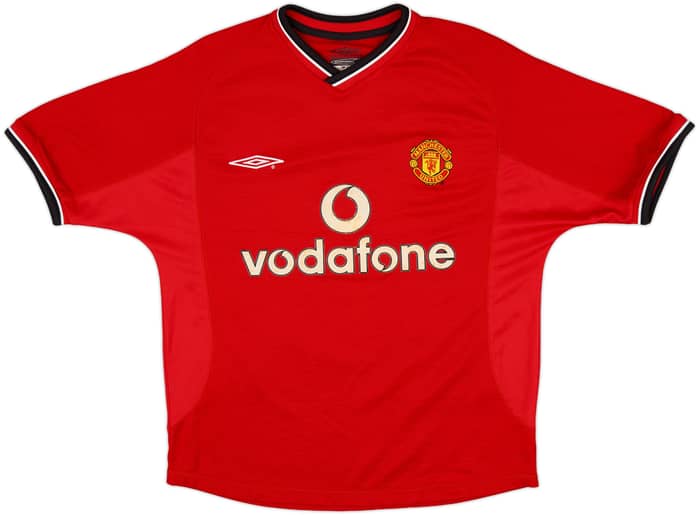 2000-02 Manchester United Home Shirt Beckham #7 - 8/10 - (XL.Boys)