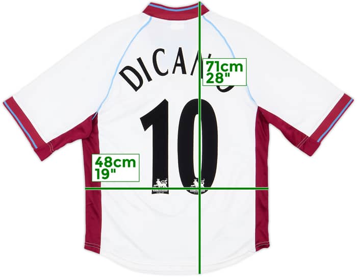 1998-99 West Ham Away Shirt Di Canio #10 - 8/10 - (S)