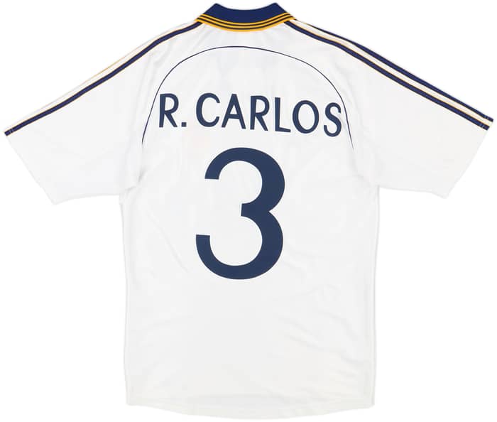 1998-00 Real Madrid Home Shirt R.Carlos #3 - 8/10 - (S)