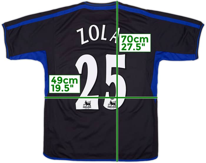 2002-04 Chelsea Away Shirt Zola #25 - 8/10 - (M)