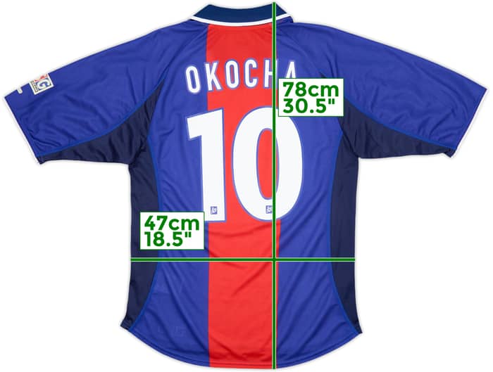 2000-01 Paris Saint-Germain Home Shirt Okocha #10 - 9/10 - (S)