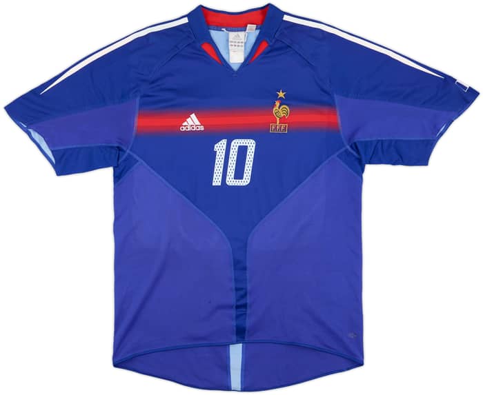 2004-06 France Home Shirt Zidane #10 - 6/10 - (L)