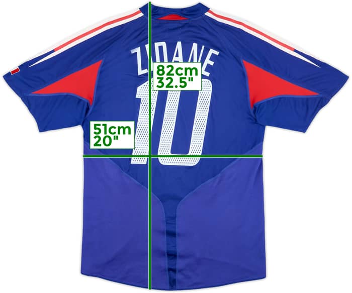 2004-06 France Home Shirt Zidane #10 - 6/10 - (L)