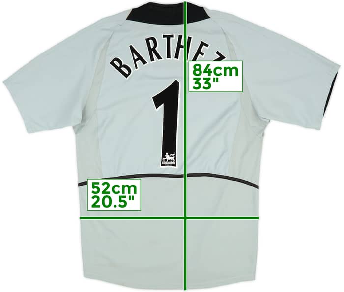 2002-04 Manchester United GK S/S Shirt Barthez #1 - 6/10 - (L)