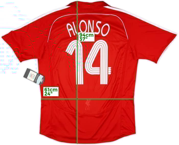 2006-08 Liverpool Home Shirt Alonso #14 (L)