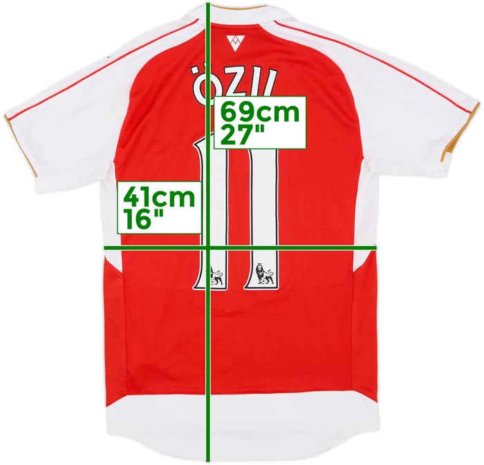 2015-16 Arsenal Home Shirt Ozil #11 - 7/10 - (XS)