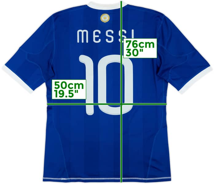 2010-11 Argentina Away Shirt Messi #10 - 6/10 - (M)