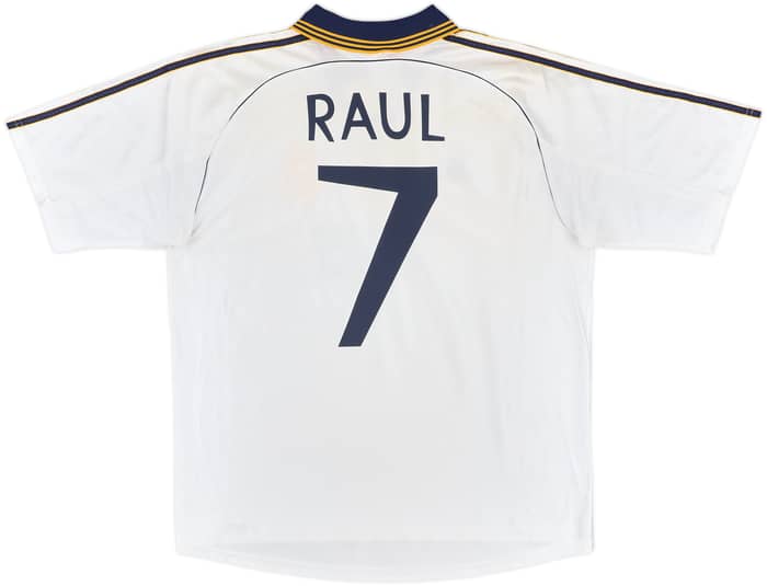 1998-00 Real Madrid Home Shirt Raul #7 - 9/10 - (L)