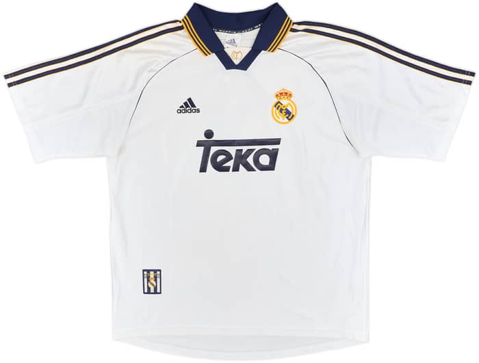 1998-00 Real Madrid Home Shirt Raul #7 - 9/10 - (L)