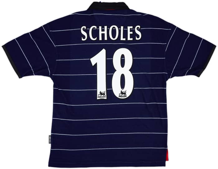 1999-00 Manchester United Away Shirt Scholes #18 (M)