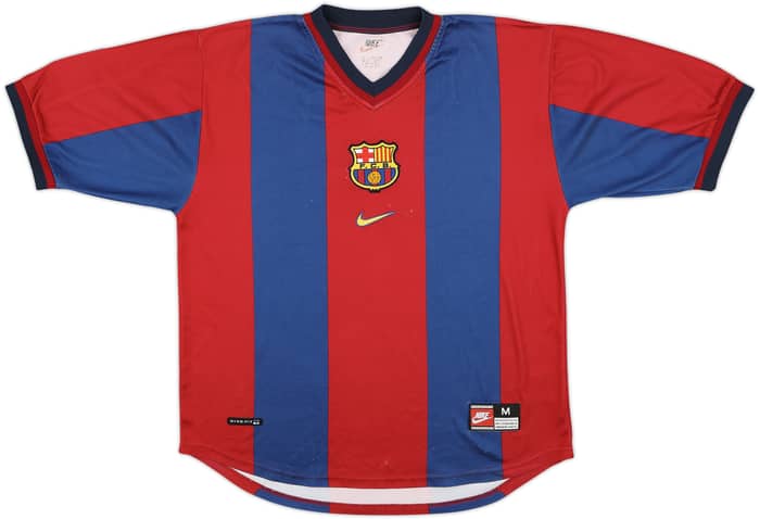 1998-00 Barcelona Home Shirt Rivaldo #11 - 8/10 - (M)