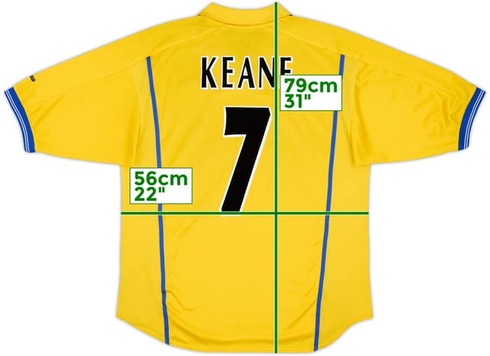 2000-02 Leeds United Away Shirt Keane #7 - 6/10 - (L)
