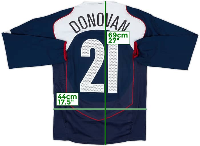 2004-06 USA Player Issue Away L/S Shirt Donovan #21 - 9/10 - (S)