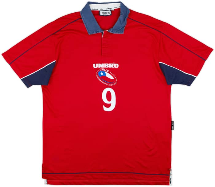 2000-01 Chile Home Shirt Zamorano #9 - 8/10 - (L)