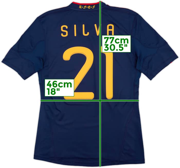 2010-11 Spain Away Shirt Silva #21 - 9/10 - (L)