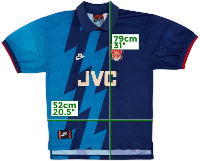 1995-96 Arsenal Away Shirt Wright #8 - 8/10 - (M)