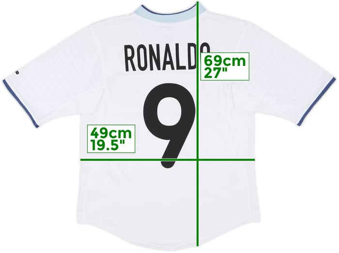 2000-01 Inter Milan Away Shirt Ronaldo #9 - 8/10 - (S)