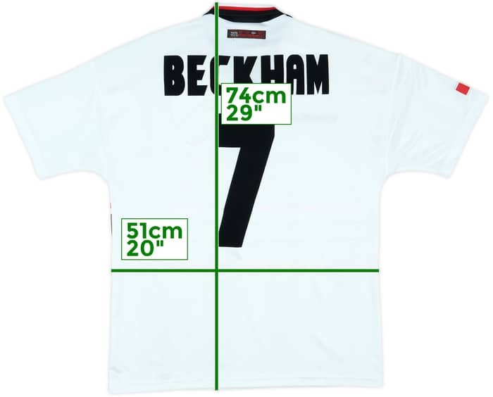 1997-99 Manchester United Away Shirt Beckham #7 - 8/10 - (M)
