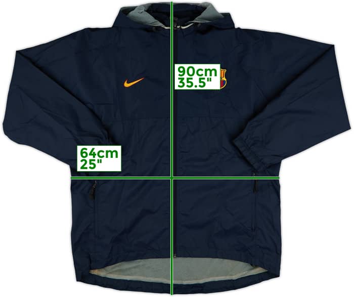 1999-00 Barcelona Nike Hooded Rain Jacket - 7/10 - (L)