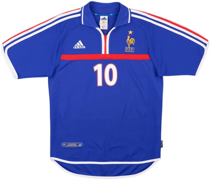 2000-02 France Home Shirt Zidane #10 - 10/10 - (S)
