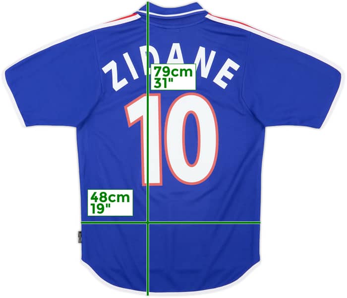 2000-02 France Home Shirt Zidane #10 - 10/10 - (S)