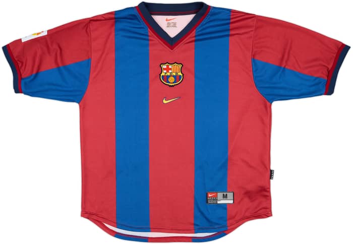 1998-00 Barcelona Home Shirt Guardiola #4 - 8/10 - (M)