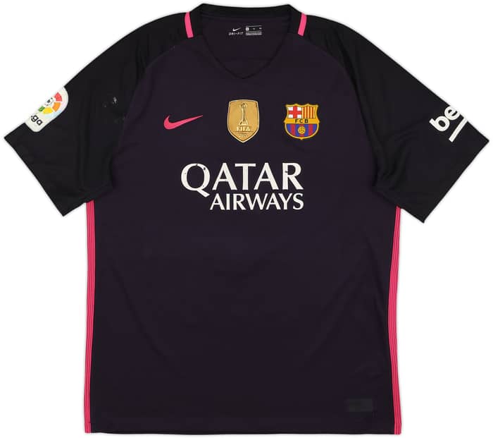 2016-17 Barcelona Away Shirt A.Iniesta #8 - 5/10 - (XL)