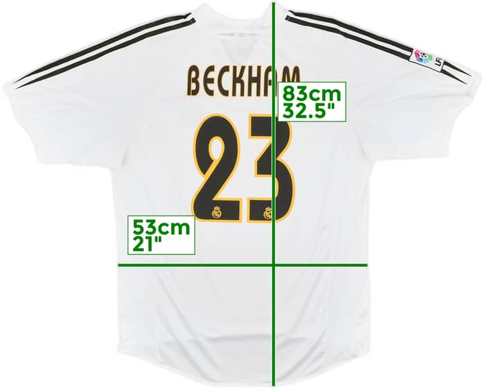 2004-05 Real Madrid Home Shirt Beckham #23 - 7/10 - (L)