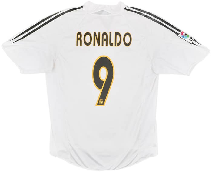 2004-05 Real Madrid Home Shirt Ronaldo #9 - 6/10 - (M)