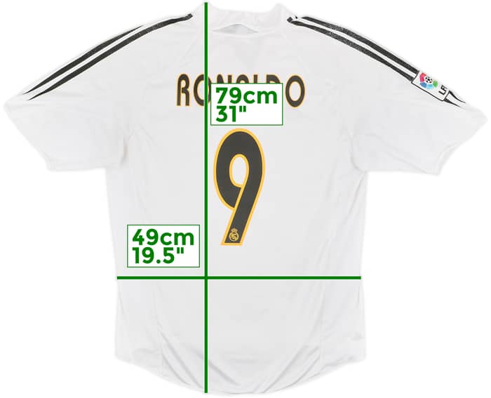 2004-05 Real Madrid Home Shirt Ronaldo #9 - 6/10 - (M)