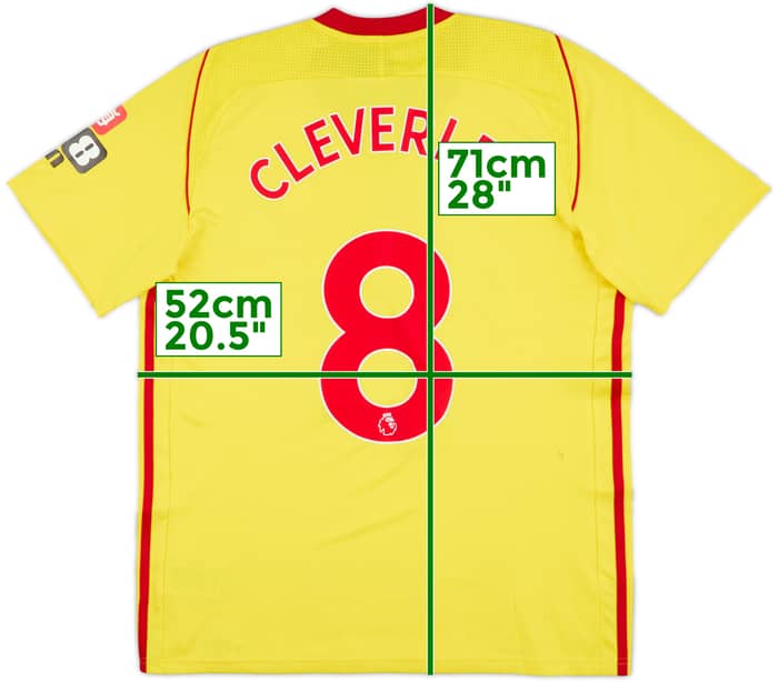 2017-18 Watford Home Shirt Cleverley #8 (M)