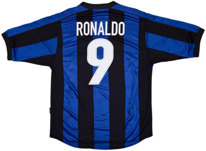 1999-00 Inter Milan Home Shirt Ronaldo #9 - 6/10 - (M)